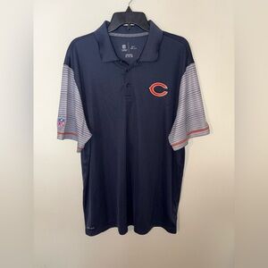 Nike Dri Fit NFL Chicago Bears Polo Shirt Size Mens XXL
